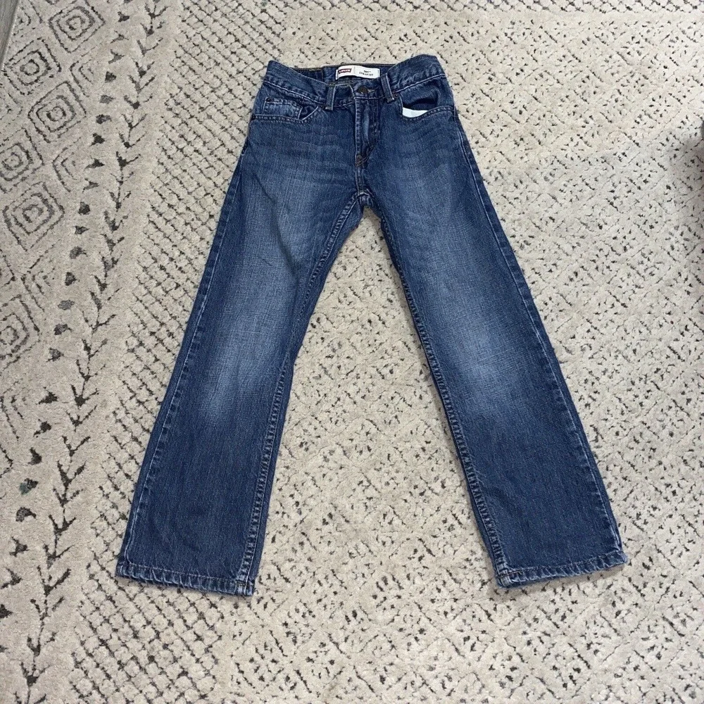 Levis 505 Denim Jeans Boys 10 Slim 23x25 Straight Regular Blue Med Wash Youth